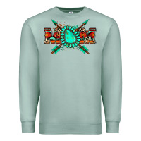 Seafoam aztec mom Premium Sweatshirt - Zillion Design Studio