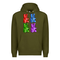 Army Green jellybear Premium Hoodie - AdoDesignShop