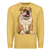 Antique Gold english bulldog Premium Sweatshirt - RanaPortraitStore