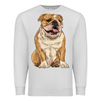 Dove Grey english bulldog Premium Sweatshirt - RanaPortraitStore