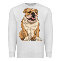 Oatmeal Heather english bulldog Premium Sweatshirt - RanaPortraitStore