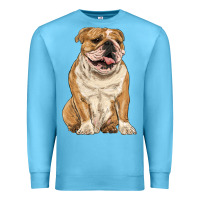 Ocean Blue english bulldog Premium Sweatshirt - RanaPortraitStore
