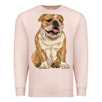 Pale Pink english bulldog Premium Sweatshirt - RanaPortraitStore