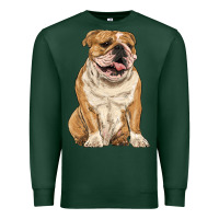 Sports Green english bulldog Premium Sweatshirt - RanaPortraitStore