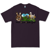 Plum Peace Love Kiko Goat Premium Tee - LillyAllenDesigns