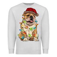 Dove Grey christmas bulldog Premium Sweatshirt - RanaPortraitStore