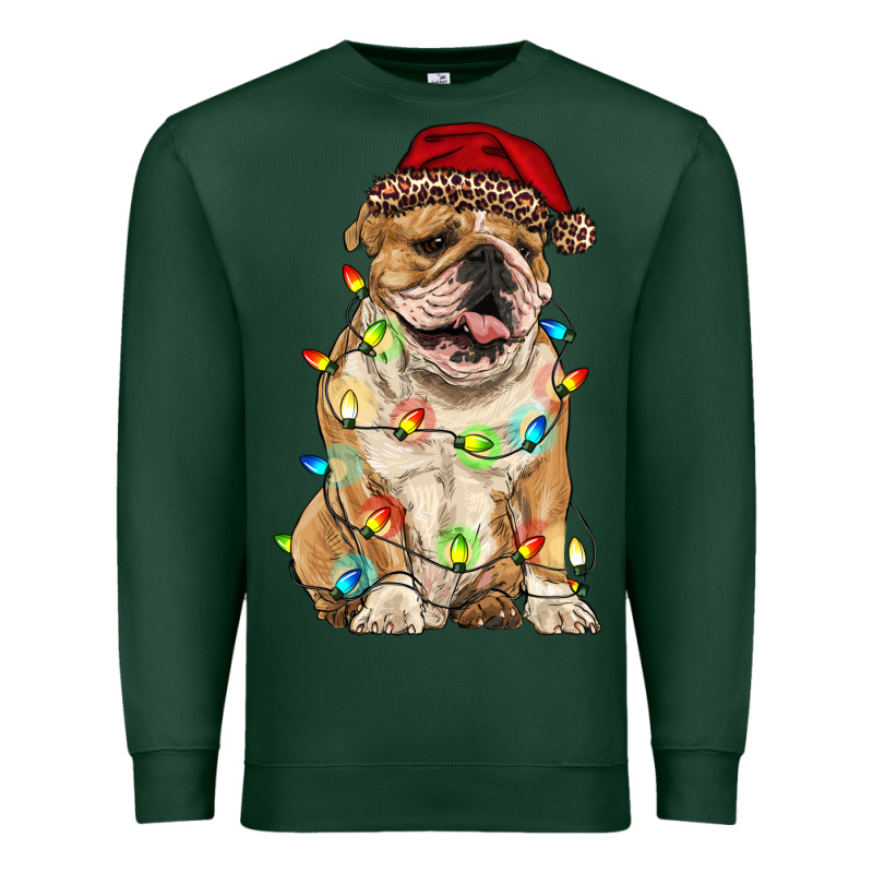 Christmas Bulldog Premium Sweatshirt by RanaPortraitStore | Teevron