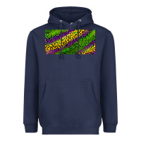 Navy Mardi Gras Leopard Heavyweight Hoodie - RanaPortraitStore