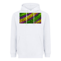 White Mardi Gras Leopard Heavyweight Hoodie - RanaPortraitStore