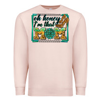 Pale Pink oh honey i'm that mom Premium Sweatshirt - Zillion Design Studio