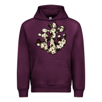 Mauve Wine cowhide cactus Urban Hoodie - JahusDesignShop