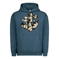 Pigment Midnight Navy cowhide cactus Urban Hoodie - JahusDesignShop