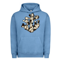 Pigment Pebble Blue cowhide cactus Urban Hoodie - JahusDesignShop