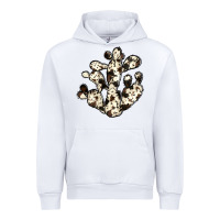 White cowhide cactus Urban Hoodie - JahusDesignShop