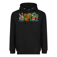 Black peace love free bird Heavyweight Hoodie - Zillion Design Studio