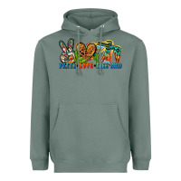Sage peace love free bird Heavyweight Hoodie - Zillion Design Studio