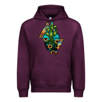 Mauve Wine cactus1 Urban Hoodie - JahusDesignShop