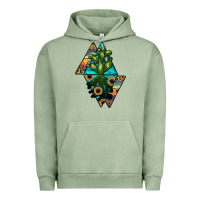 Pigment Oil Green cactus1 Urban Hoodie - JahusDesignShop