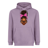 Lavender afro messy bun pink bow Heavyweight Hoodie - texasbilliewilder