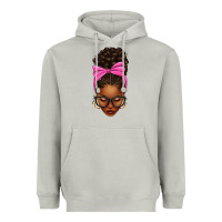 Moon Dust afro messy bun pink bow Heavyweight Hoodie - texasbilliewilder