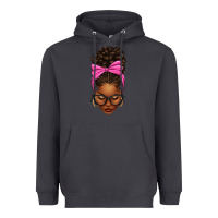 Smoke afro messy bun pink bow Heavyweight Hoodie - texasbilliewilder