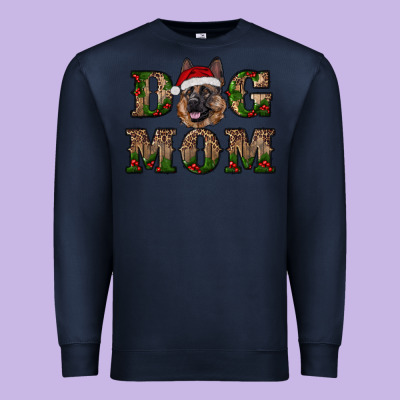 Chriistmas Dog Mom With German Shepherd Premium Sweatshirt Designed By Ranaportraitstore