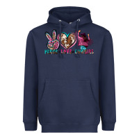 Navy peace love cowgirl Heavyweight Hoodie - Zillion Design Studio