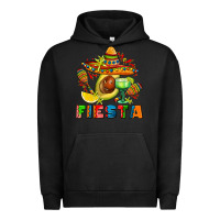 Pigment Black fıesta with avocado and sombrero Urban Hoodie - AdoDesignShop