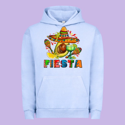 Fıesta With Avocado And Sombrero Urban Hoodie Designed By Adodesignshop
