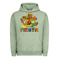 Pigment Oil Green fıesta with avocado and sombrero Urban Hoodie - AdoDesignShop