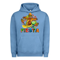 Pigment Pebble Blue fıesta with avocado and sombrero Urban Hoodie - AdoDesignShop