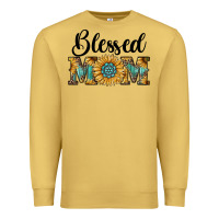 Antique Gold blessed mom Premium Sweatshirt - RanaPortraitStore