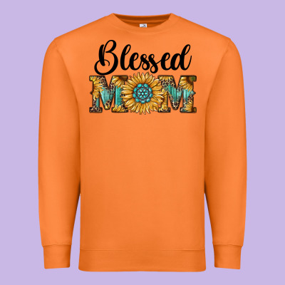 Blessed Mom Premium Sweatshirt Designed By Ranaportraitstore