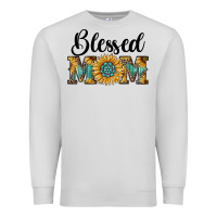 Dove Grey blessed mom Premium Sweatshirt - RanaPortraitStore