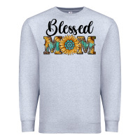Heather Grey blessed mom Premium Sweatshirt - RanaPortraitStore