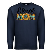 Navy blessed mom Premium Sweatshirt - RanaPortraitStore