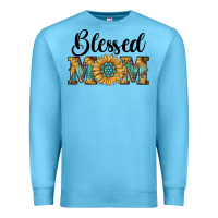 Ocean Blue blessed mom Premium Sweatshirt - RanaPortraitStore