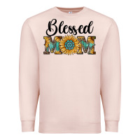 Pale Pink blessed mom Premium Sweatshirt - RanaPortraitStore