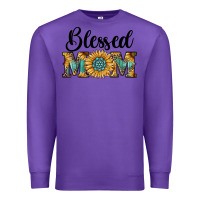 Purple blessed mom Premium Sweatshirt - RanaPortraitStore