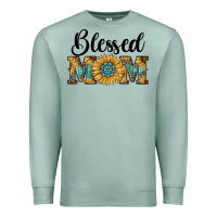 Seafoam blessed mom Premium Sweatshirt - RanaPortraitStore