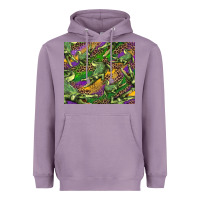 Lavender mardi gras louisiana crocodile leopard Heavyweight Hoodie - RanaPortraitStore
