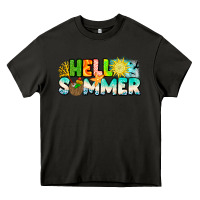 Asphalt Hello Summer Heavy Core Tee - CowhideDigitalArt