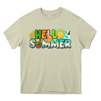 Mossy Hello Summer Heavy Core Tee - CowhideDigitalArt