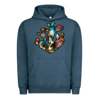 Pigment Midnight Navy serape cactus Urban Hoodie - JahusDesignShop