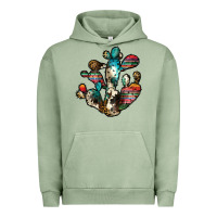 Pigment Oil Green serape cactus Urban Hoodie - JahusDesignShop