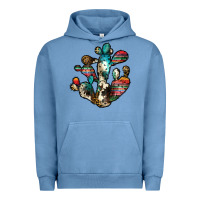 Pigment Pebble Blue serape cactus Urban Hoodie - JahusDesignShop