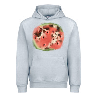 Heather Grey watermelon cowhide patch3 Urban Hoodie - JahusDesignShop
