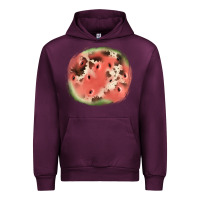 Mauve Wine watermelon cowhide patch3 Urban Hoodie - JahusDesignShop