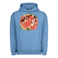 Pigment Pebble Blue watermelon cowhide patch3 Urban Hoodie - JahusDesignShop