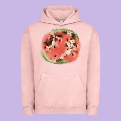 Watermelon Cowhide Patch3 Urban Hoodie Designed By Jahusdesignshop